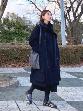 三由佳奈さん（レディース・160cm）の冬コーディネート