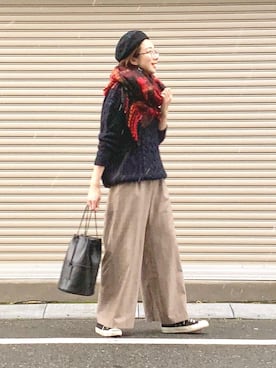 三由佳奈さん（レディース・160cm）の冬コーディネート