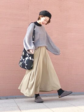 三由佳奈さん（レディース・160cm）の冬コーディネート