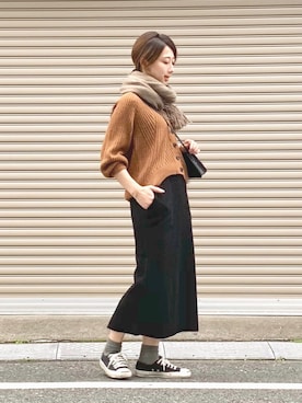 三由佳奈さん（レディース・160cm）の春コーディネート