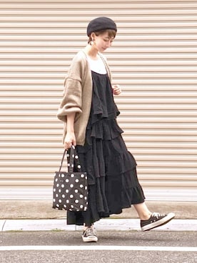 三由佳奈さん（レディース・160cm）の春コーディネート