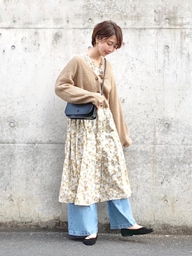 三由佳奈さん（レディース・160cm）の春コーディネート