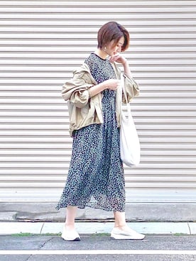 「平成最後のWEARISTAセンバツ」｜「アイテム（マウンテンパーカー）」を使った、三由佳奈さん（レディース・160cm）の春コーディネート