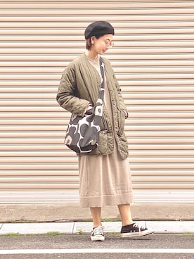 三由佳奈さん（レディース・160cm）の春コーディネート