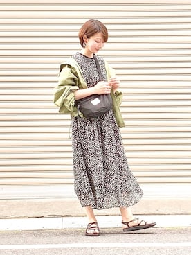 三由佳奈さん（レディース・160cm）の春コーディネート