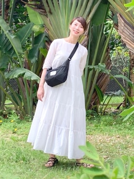 三由佳奈さん（レディース・160cm）の夏コーディネート