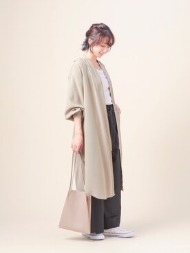 「Doux archives（ドゥアルシーヴ）のアイテム（その他アウター）」を使った、三由佳奈さん（レディース・160cm）の秋コーディネート