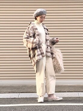 三由佳奈さんの「ビーミング by ビームス / バスク ベレー帽」を使ったコーディネート