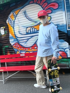 「スケートボード」｜IROHAさん（メンズ・170cm）の夏コーディネート