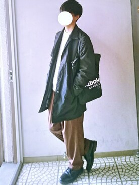 「glory crew（グローリークルー）のアイテム（ニット/セーター）」を使った、HAYATOさん（メンズ・174cm）の春コーディネート