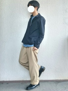「INHERIT（インヘリット）のアイテム（スラックス）」を使った、HAYATOさん（メンズ・174cm）の夏コーディネート
