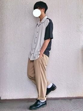 「INHERIT（インヘリット）のアイテム（スラックス）」を使った、HAYATOさん（メンズ・174cm）の夏コーディネート