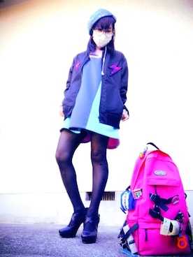 「THUNDERBOX（サンダーボックス）のアイテム」を使った、LiNnoSUKeさん（レディース・156cm）の春コーディネート