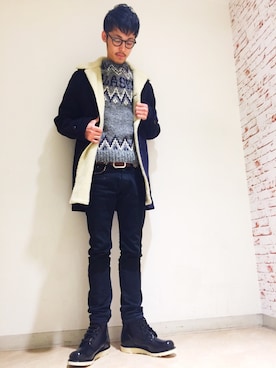 森 拓巳さん（メンズ・176cm）の冬コーディネート