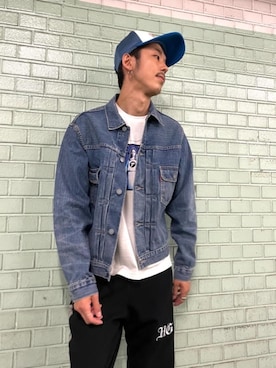 「90'sコーデ」｜「アイテム（ジャケット/アウター）」を使った、森 拓巳さん（メンズ・176cm）の夏コーディネート