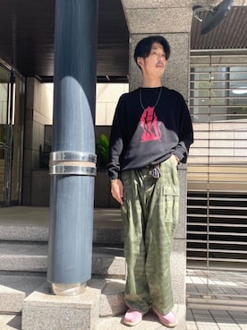 「みりたりー」｜「アイテム（ブーツ）」を使った、森 拓巳さん（メンズ・176cm）の冬コーディネート