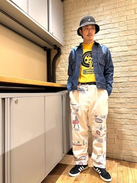 HYSTERIC FANTASTIC柄スクラッチ テーパードパンツを使ったメンズ人気