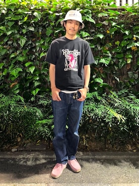 「でにむ」｜「アイテム（ブーツ）」を使った、森 拓巳さん（メンズ・176cm）の春コーディネート