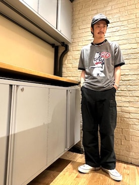 「みりたりー」｜「アイテム（帽子）」を使った、森 拓巳さん（メンズ・176cm）の夏コーディネート