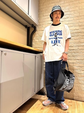 「でにむ」｜「アイテム（財布/小物）」を使った、森 拓巳さん（メンズ・176cm）の夏コーディネート
