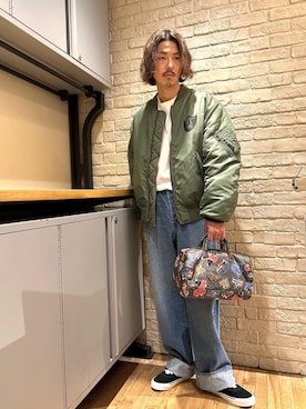 「みりたりー」｜「アイテム（ブルゾン）」を使った、森 拓巳さん（メンズ・176cm）の秋コーディネート