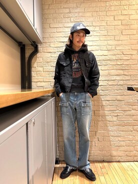 「でにむ」｜「アイテム（デニムジャケット）」を使った、森 拓巳さん（メンズ・176cm）の冬コーディネート