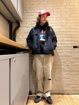 「でにむ」｜「アイテム（デニムジャケット）」を使った、森 拓巳さん（メンズ・176cm）の冬コーディネート
