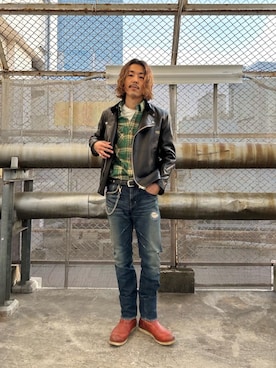 森 拓巳さん（メンズ・176cm）の冬コーディネート