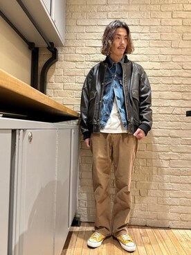 「でにむ」｜「アイテム（ブルゾン）」を使った、森 拓巳さん（メンズ・176cm）の冬コーディネート