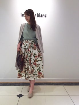 「お呼ばれ」｜「アイテム（その他アウター）」を使った、ルクールブラン大船ルミネウイング店スタッフさん（レディース・160cm）の冬コーディネート
