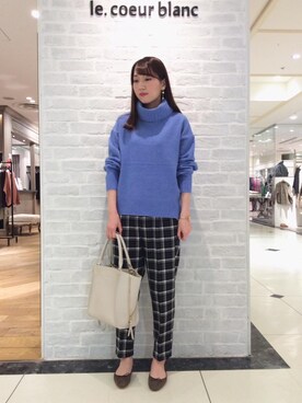 「お呼ばれ」｜「アイテム（バレエシューズ）」を使った、ルクールブラン大船ルミネウイング店スタッフさん（レディース・161cm）の冬コーディネート