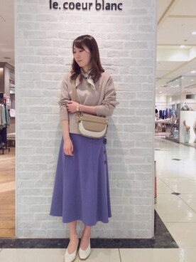 「お呼ばれ」｜「アイテム（財布/小物）」を使った、ルクールブラン大船ルミネウイング店スタッフさん（レディース・161cm）の冬コーディネート