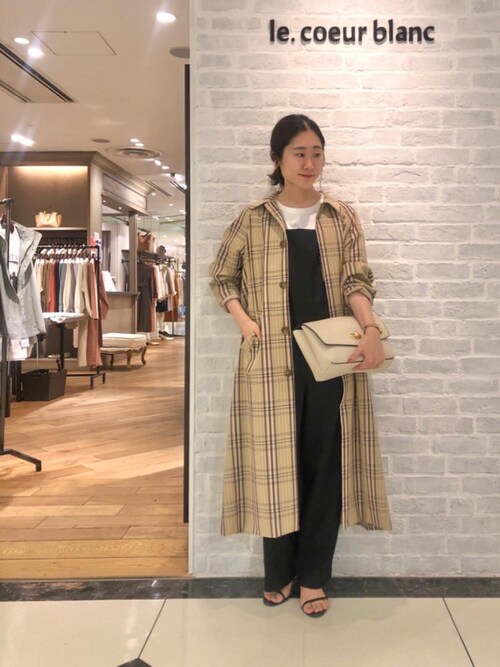 Le Coeur Blancルクールブラン大船ルミネウイング店スタッフさんのステンカラーコートを使ったコーディネート Zozotown