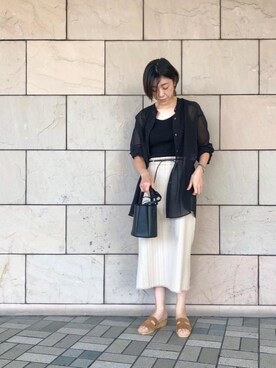 ルクールブラン大船ルミネウイング店スタッフさん(レディース・165cm)の夏コーディネート