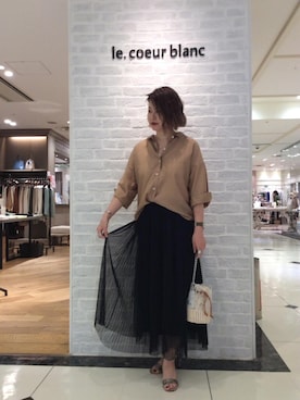 ルクールブラン大船ルミネウイング店スタッフさん（レディース・158cm）の夏コーディネート