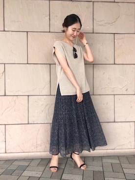 ルクールブラン大船ルミネウイング店スタッフさん(レディース・158cm)の夏コーディネート