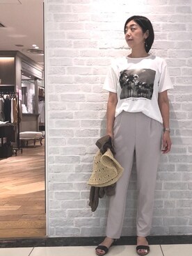 ルクールブラン大船ルミネウイング店スタッフさん（レディース・165cm）の夏コーディネート