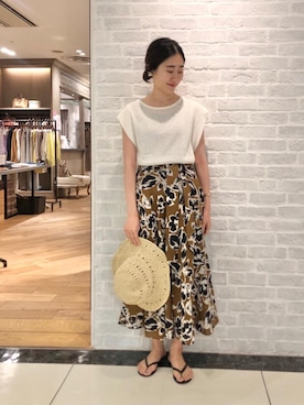ルクールブラン大船ルミネウイング店スタッフさん(レディース・158cm)の夏コーディネート