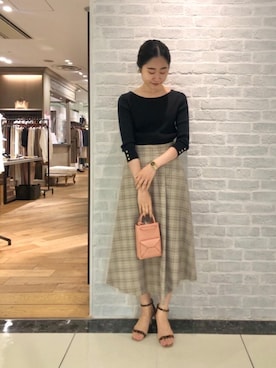 ルクールブラン大船ルミネウイング店スタッフさん（レディース・158cm）の夏コーディネート