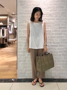 ルクールブラン大船ルミネウイング店スタッフさん（レディース・158cm）の夏コーディネート
