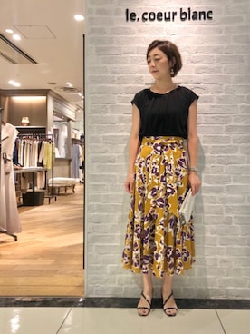 ルクールブラン大船ルミネウイング店スタッフさん（レディース・165cm）の夏コーディネート