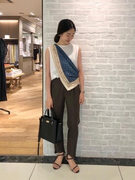 ルクールブラン大船ルミネウイング店スタッフさん（レディース・158cm）の夏コーディネート