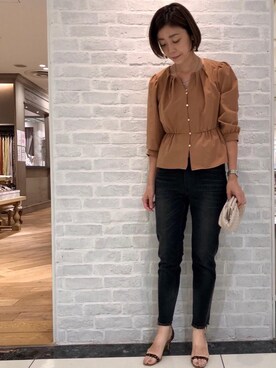 ルクールブラン大船ルミネウイング店スタッフさん（レディース・165cm）の夏コーディネート