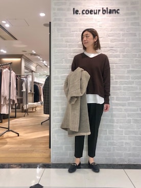 ルクールブラン大船ルミネウイング店スタッフさん（レディース・165cm）の冬コーディネート