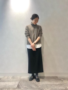ルクールブラン大船ルミネウイング店スタッフさん（レディース・158cm）の冬コーディネート