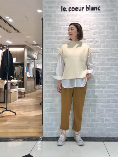 ルクールブラン大船ルミネウイング店スタッフ Le Coeur Blanc Le Coeur Blancのニット セーターを使ったコーディネート Wear