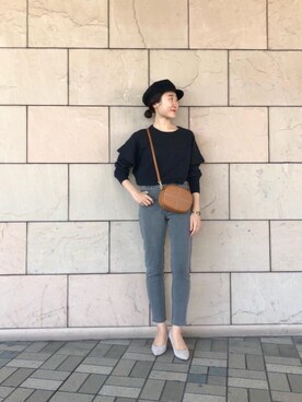 ルクールブラン大船ルミネウイング店スタッフさん（レディース・158cm）の冬コーディネート