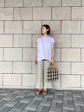 ルクールブラン大船ルミネウイング店スタッフさん（レディース・165cm）の夏コーディネート