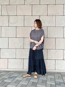 ルクールブラン大船ルミネウイング店スタッフさん(レディース・158cm)の夏コーディネート