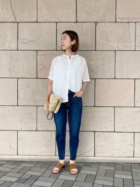 ルクールブラン大船ルミネウイング店スタッフさん(レディース・165cm)の夏コーディネート
